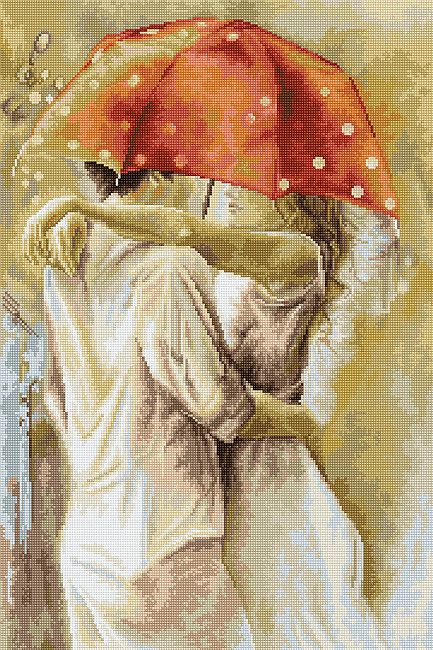 G552 Набор для вышивания Luca-S "Под зонтом"